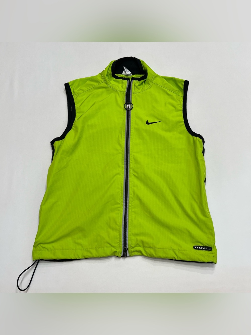 Vintage 90s Nike Running Vest Sz Med Lime Green Black Clima Fit Gorpcore Utility